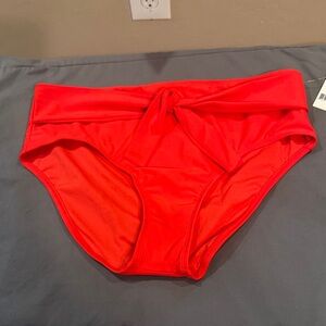 Red Bikini Bottoms with front tie accent
